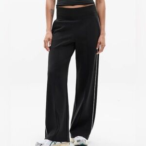 Athleta Charcoal Pants with White Accents